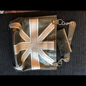 Twiggy London Union Jack vegan leather bag